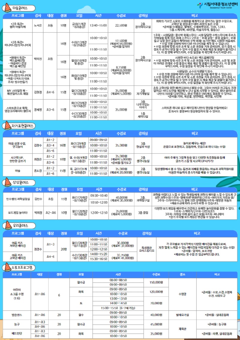 25년 여름방학특강 시립서대문청소년센터 전단지(최종). 2.jpg